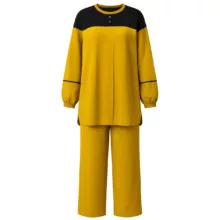 ست تونیک آستین بلند و شلوار راحتی زنانه مدل 112465