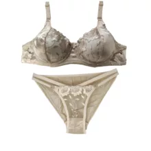 ست شورت و سوتین زنانه شبتاب کد 800 رنگ کرم