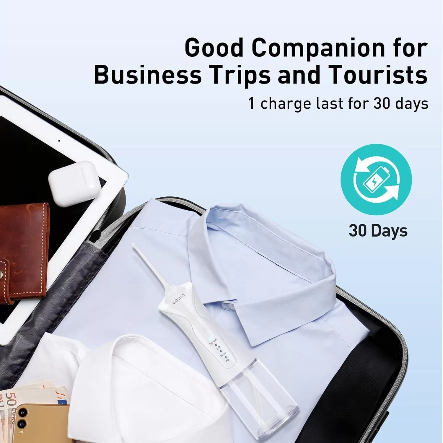 دستگاه شست و شوی دهان و دندان شارژی کوسلوس مدل C30(FC5360) به همراه 4 سری