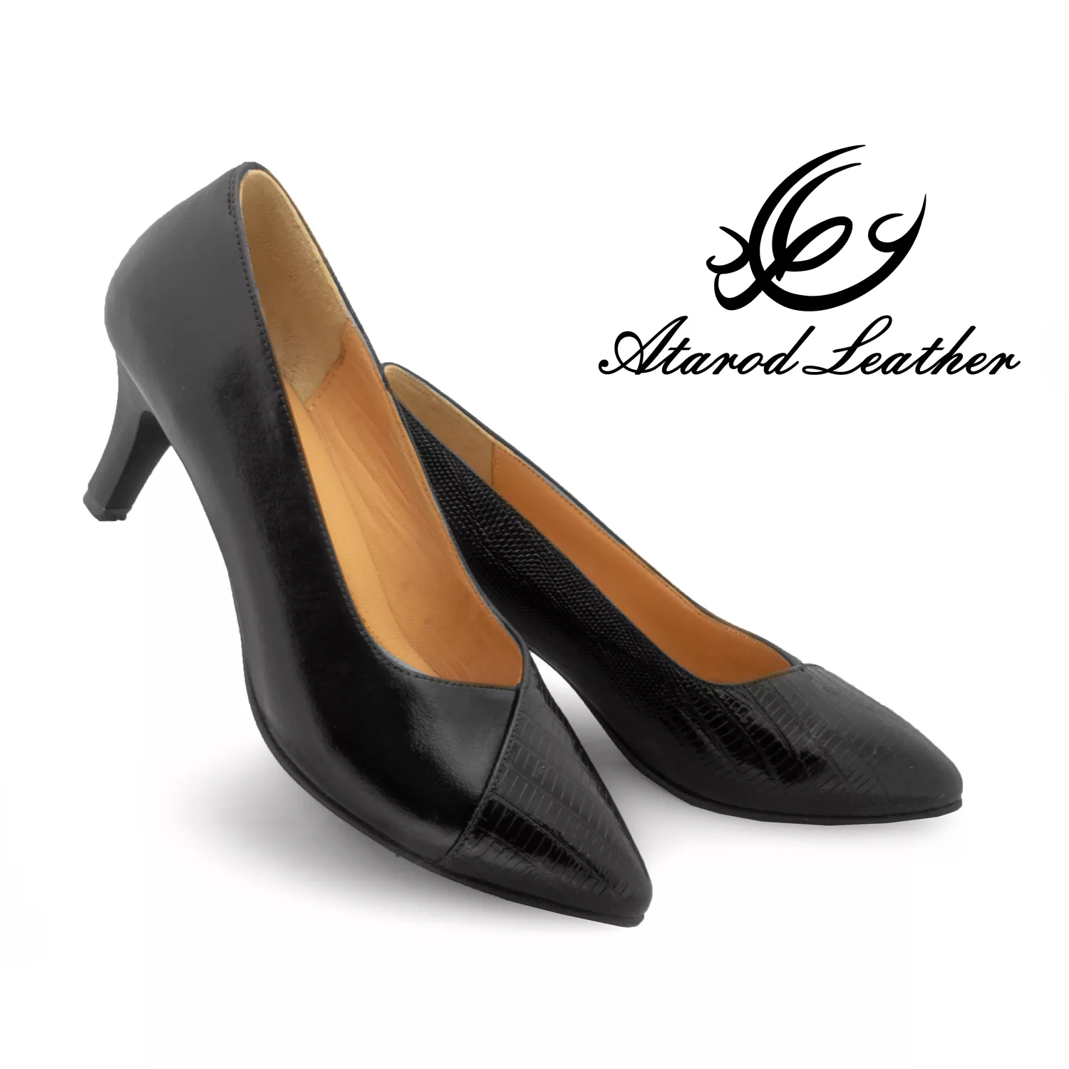 کفش زنانه چرم عطارد مدل چرم طبیعی کد SH295