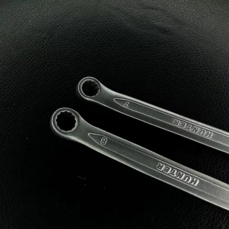 آچار یک سر تخت یک سر رینگی هانتر مدل TJ2020V مجموعه 12 عددی