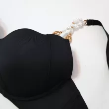 سوتین فنردار زنانه ماییلدا مدل مرواریدی کد 5307 رنگ مشکی