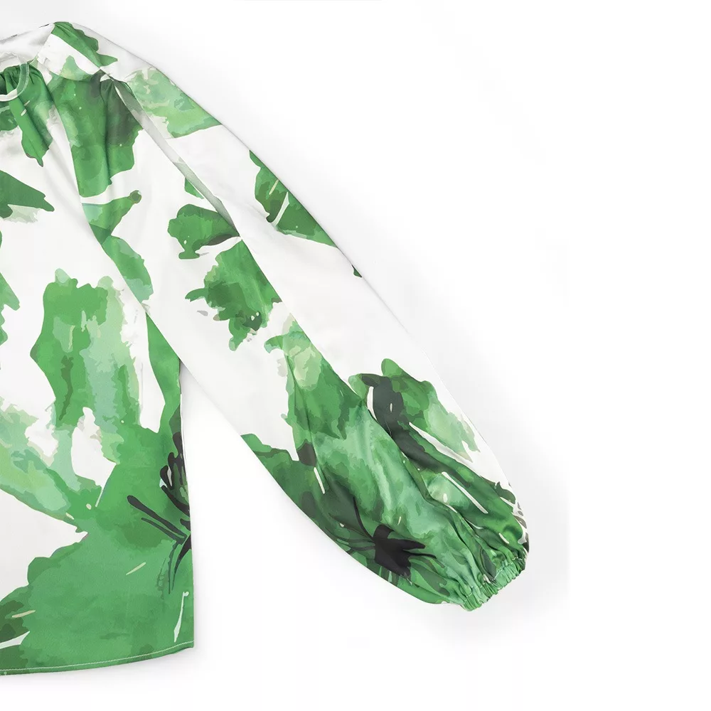بلوز آستین بلند یقه هفت زنانه مدل SB-SS-304461 رنگ سبز