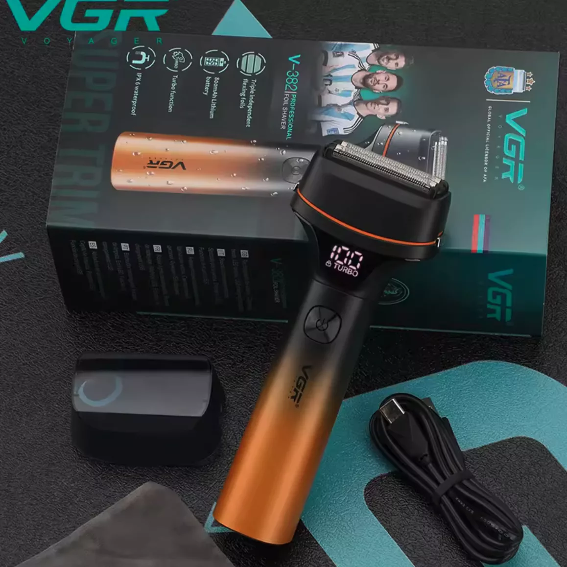 ماشین اصلاح صورت شارژی وی جی ار مدل v-382