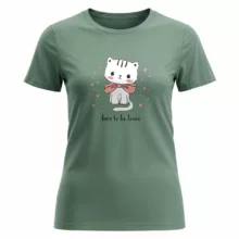 تی شرت آستین کوتاه زنانه مدل 14040226 رنگ سبز