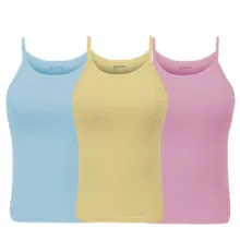 تاپ زنانه کرال کوئین مدل سوپر پنبه کد 09 بسته سه عددی