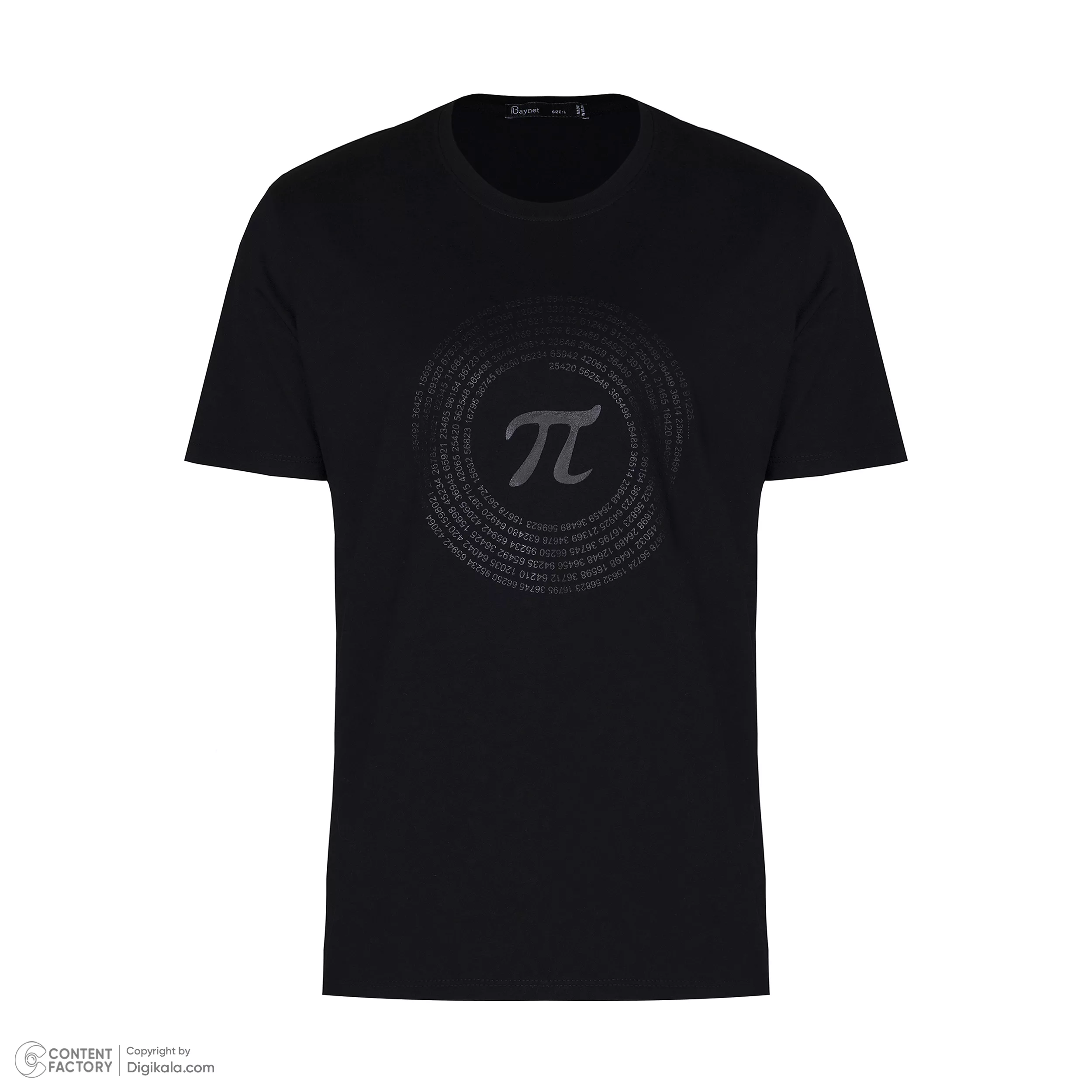 تی شرت آستین کوتاه مردانه باینت مدل 764-1 رنگ مشکی