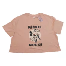 کراپ‌ تی‌شرت آستین کوتاه زنانه دیزنی مدل minnie