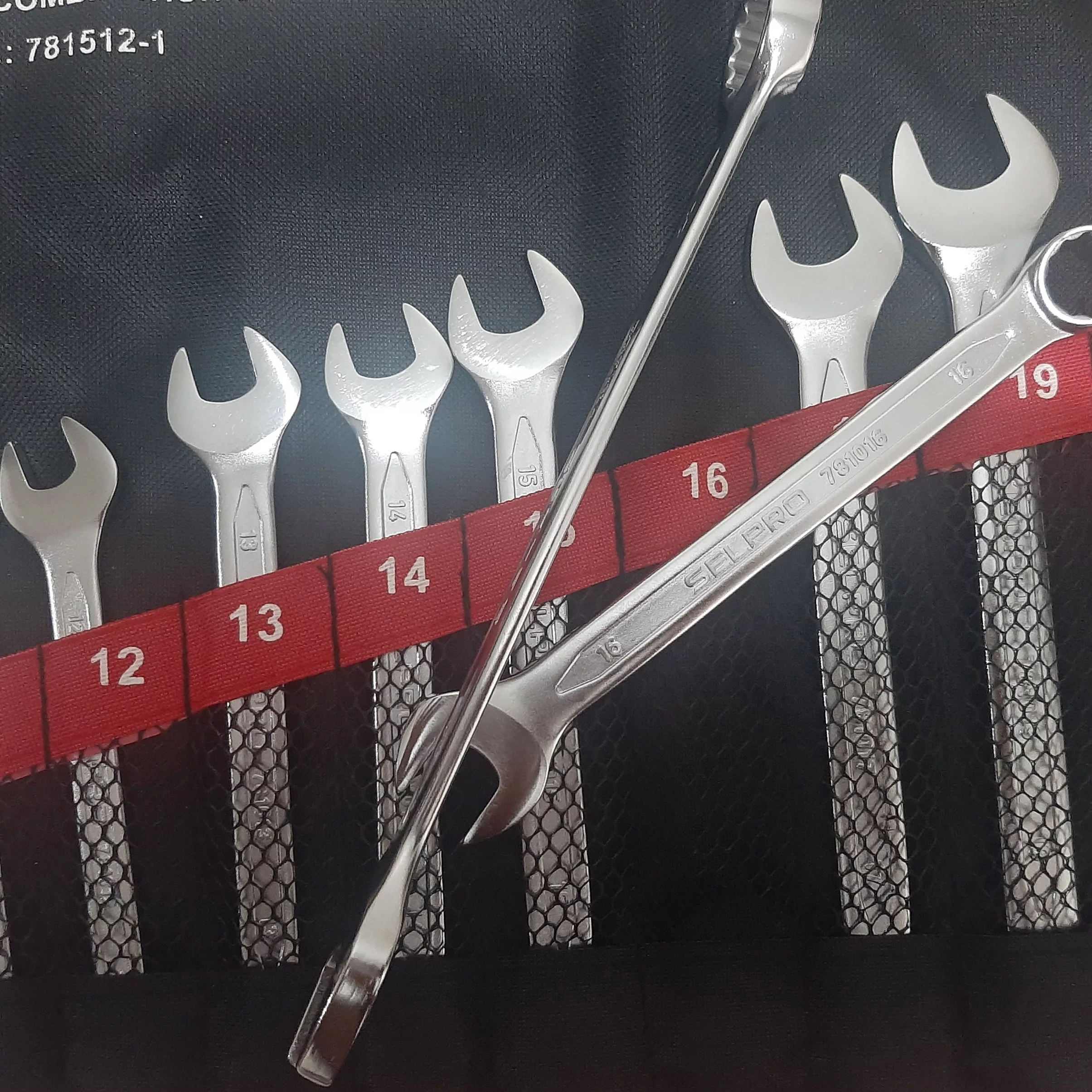 آچار یکسر تخت و یکسر رینگی سلپرو مدل 781512 مجموعه 12 عددی