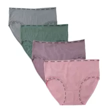 شورت زنانه یوکین مدل نخی پنبه طرح فاق بلند بسته 4 عددی