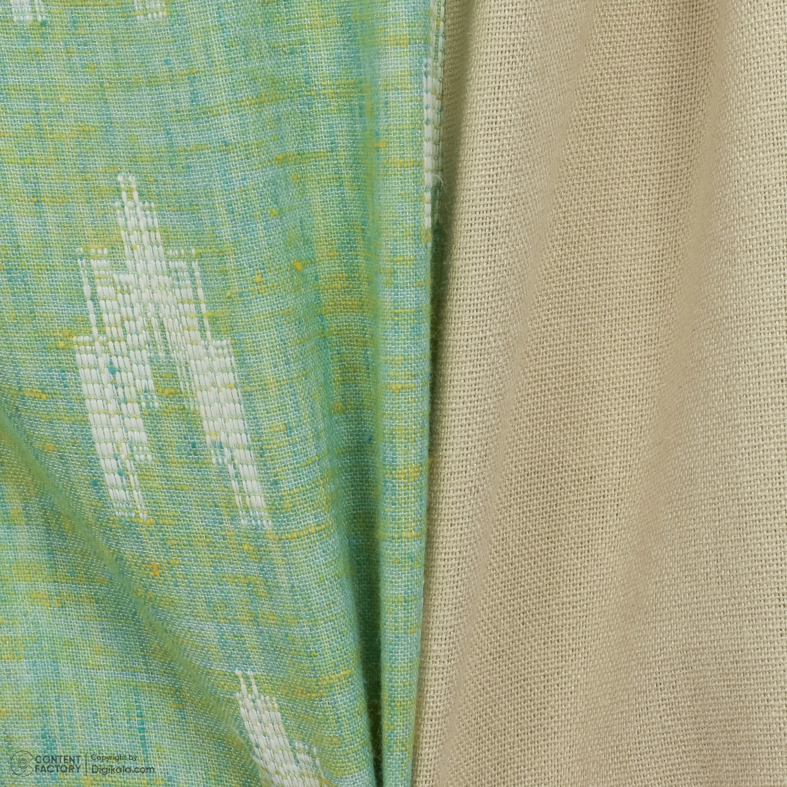 پیراهن یقه هفت زنانه گره استایل مدل P-170 رنگ سبز