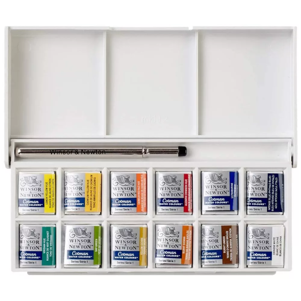 آبرنگ 12 رنگ وینزور اند نیوتون مدل Cotman کد 640 Half