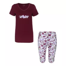 ست تی شرت آستین کوتاه و شلوارک راحتی زنانه ناربن مدل 15211145