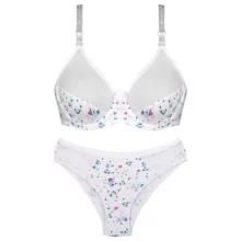 ست شورت و سوتین زنانه پانیذ مدل 9046 رنگ سفید