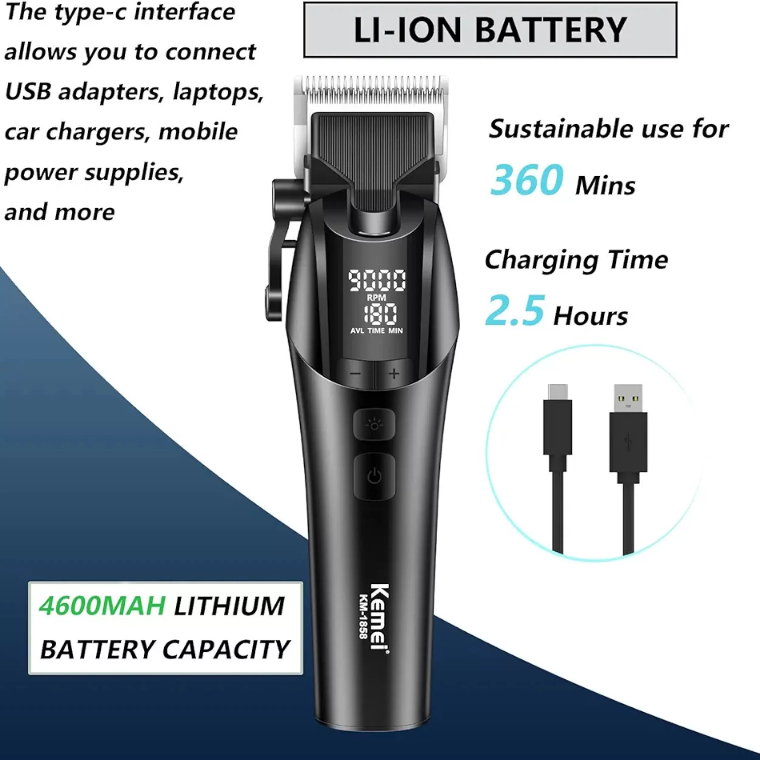 ماشین اصلاح موی سر شارژی کیمی مدل 1858