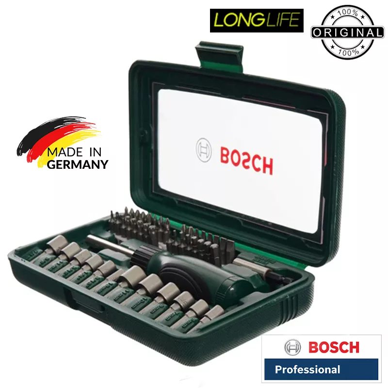 سری پیچ گوشتی و بکس سردریلی بوش مدل BO-46PCS مجموعه 46 عددی
