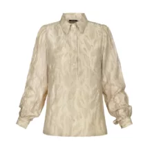 بلوز آستین بلند یقه برگردان زنانه مدل SB-SS-304450 رنگ خاکی