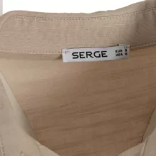 شومیز آستین بلند زنانه سرژه مدل 207336 رنگ کرم