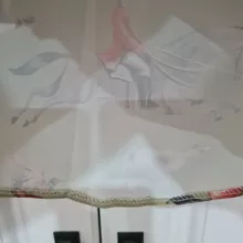بلوز آستین بلند زنانه مدل  کرپ فلور کرواتی کد ۱