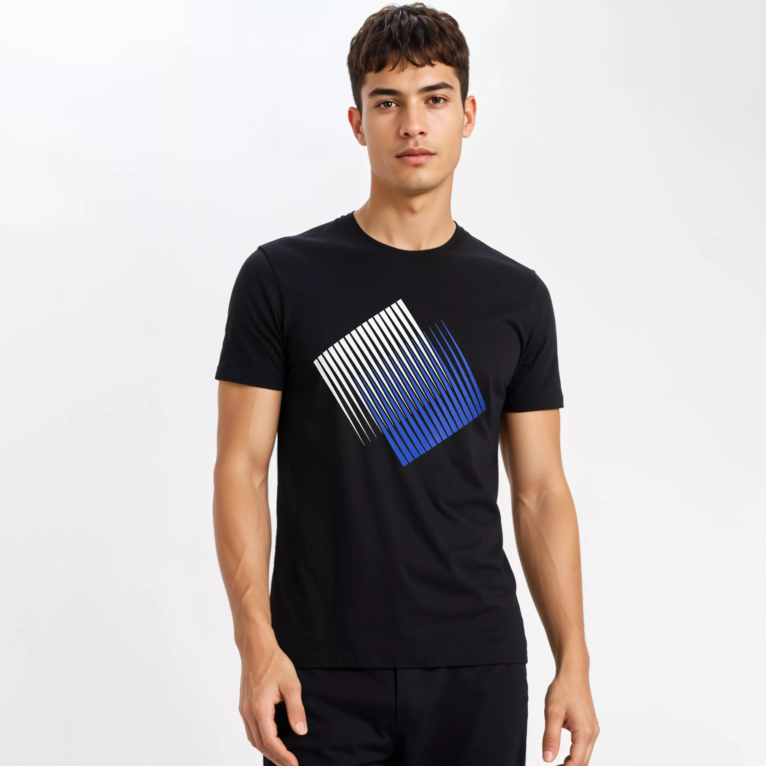 تی شرت آستین کوتاه مردانه باینت مدل 537-1 رنگ مشکی