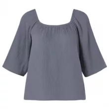 بلوز آستین سه ربع یقه باز زنانه کد 28222