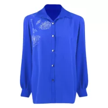 شومیز آستین بلند زنانه مدل نگین دار B