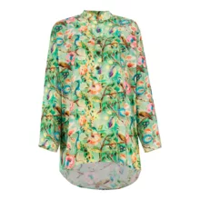 شومیز آستین بلند یقه ایستاده زنانه السانا مدل راهین کد 222321 رنگ سبز