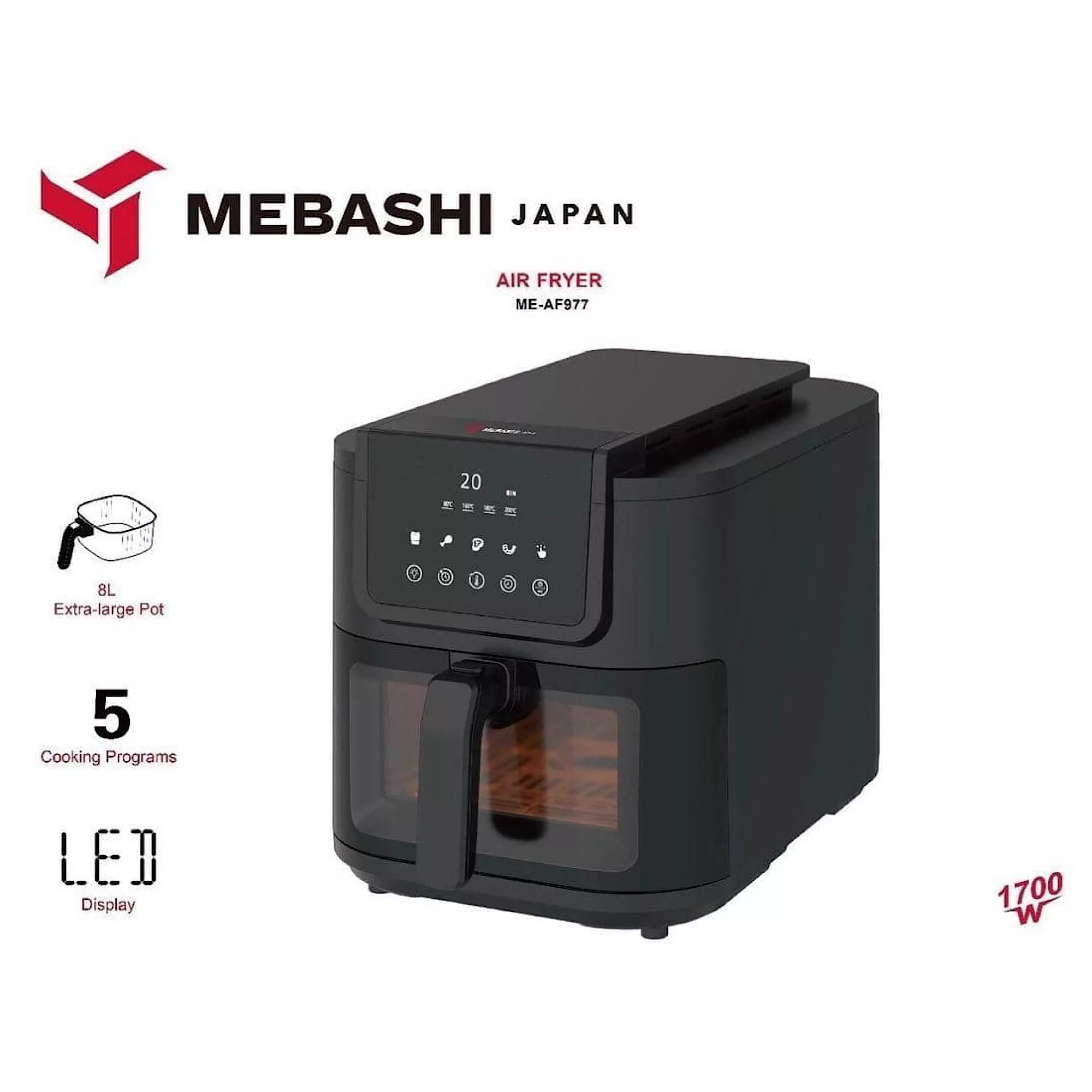 سرخ کن بدون روغن مباشی مدل ME-AF977