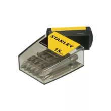 سری پیچ گوشتی تکسر چهار سو استنلی مدل STHT72678-8L بسته 15 عددی