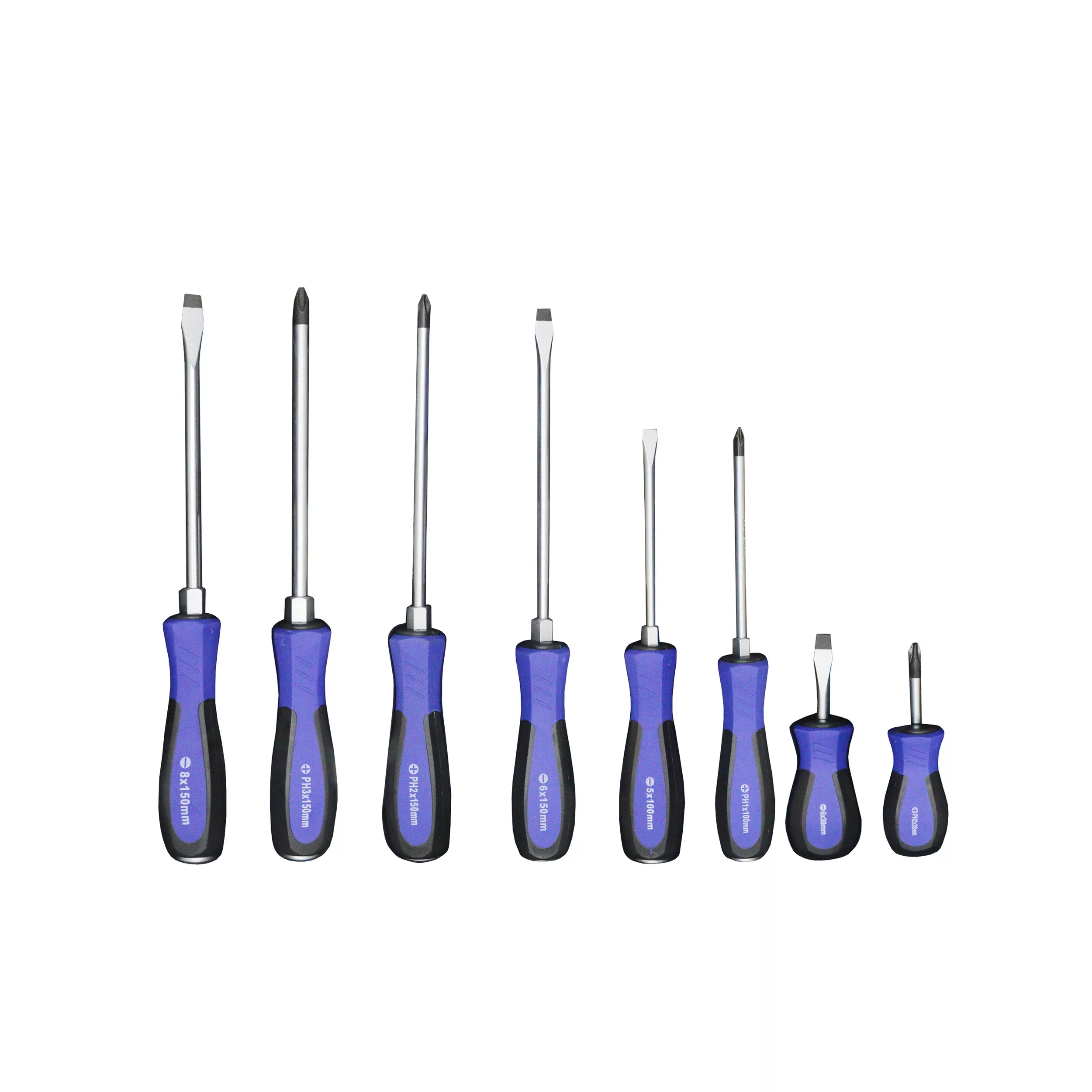 پیچ گوشتی دوسو و چهارسو رینو مدل YP-RPT-6048 مجموعه 8 عددی