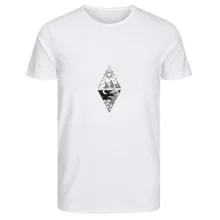 تی‌شرت آستین کوتاه زنانه مدل ماه و خورشید رنگ سفید