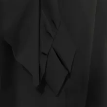 شومیز آستین بلند یقه دکمه دار زنانه مدل چپ و راستی رنگ مشکی