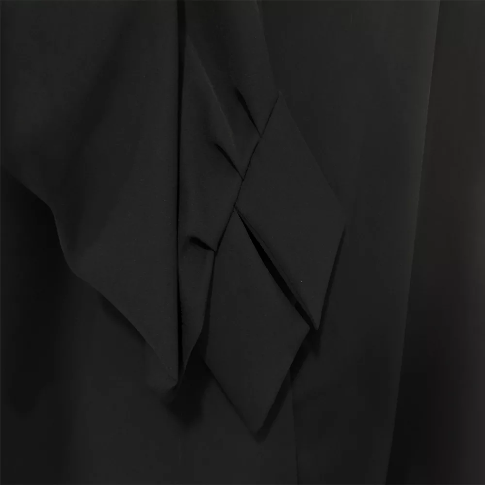 شومیز آستین بلند یقه دکمه دار زنانه مدل چپ و راستی رنگ مشکی