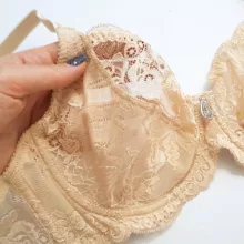 سوتین زنانه لین مدل فنردار کد 4680-513 رنگ کرم