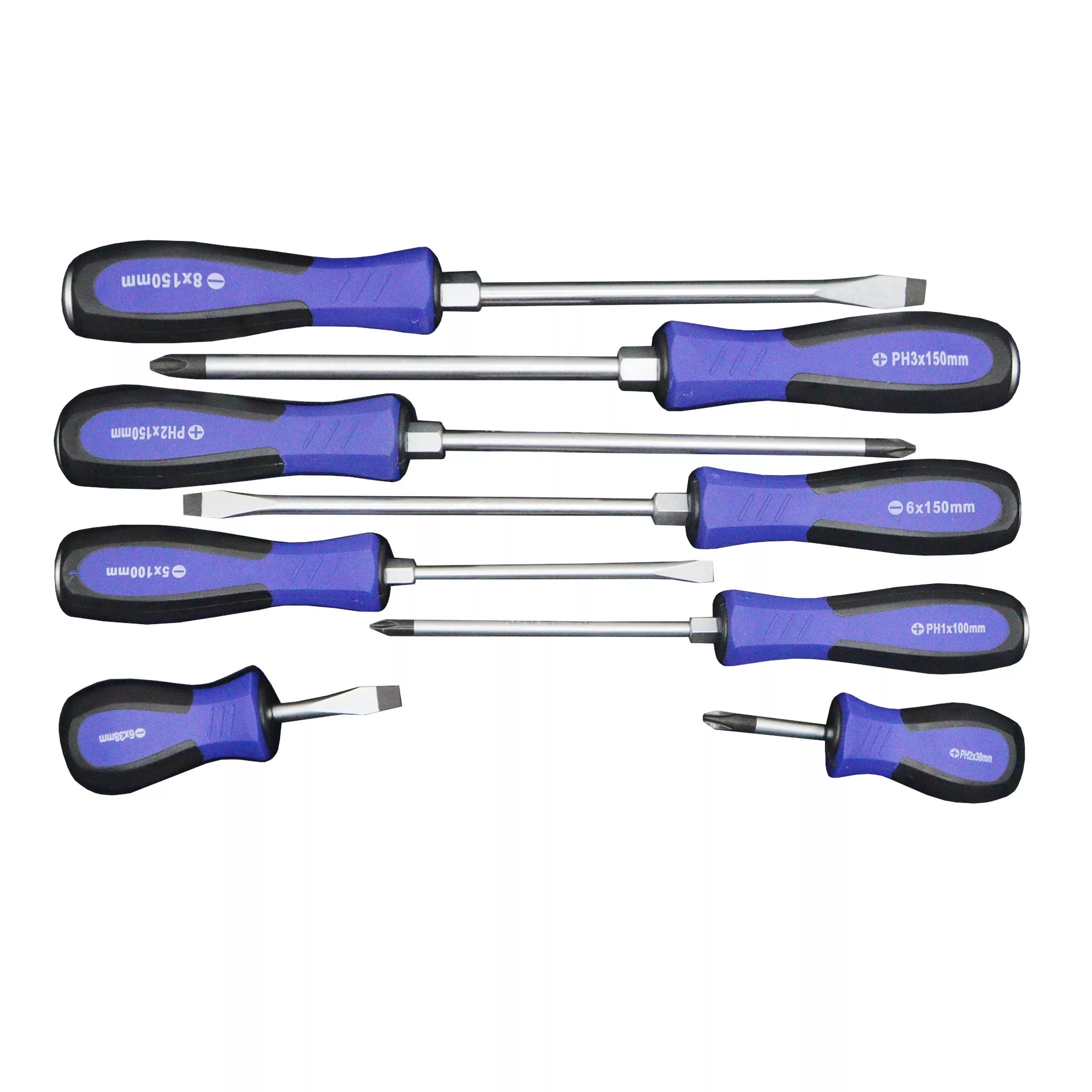 پیچ گوشتی دوسو و چهارسو رینو مدل YP-RPT-6048 مجموعه 8 عددی