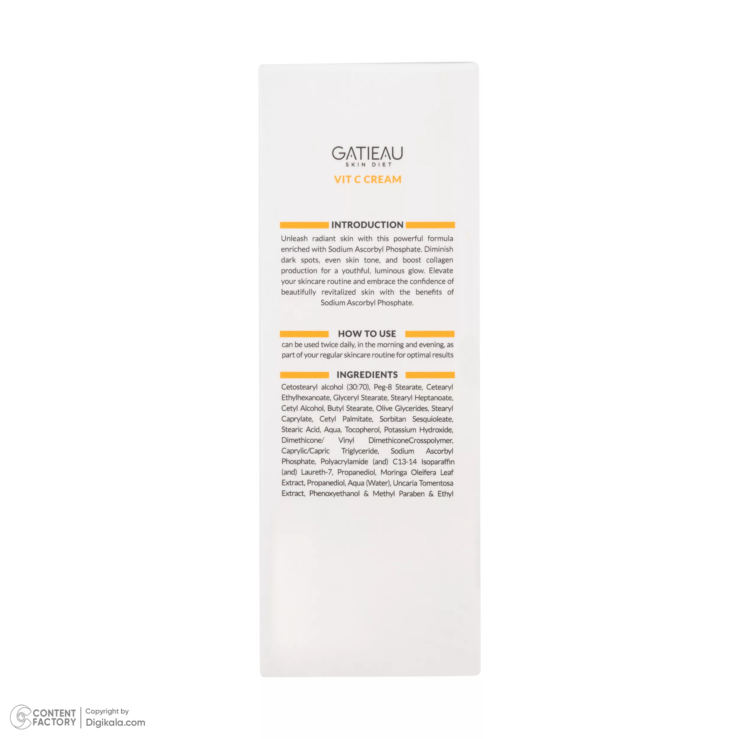 کرم روشن کننده گاتیو مدل ویتامین سی حجم 40 میلی لیتر