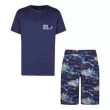 ست تی شرت آستین کوتاه و شلوارک راحتی مردانه ناربن مدل 1521322