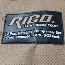 آچار یکسر تخت و یکسر رینگی ریکو تولز مدل RC6-22 مجموعه 12 عددی