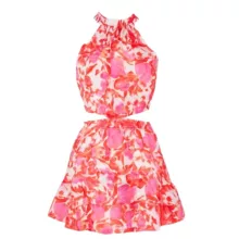 پیراهن یقه اسکی زنانه مدل لیانا رنگ صورتی