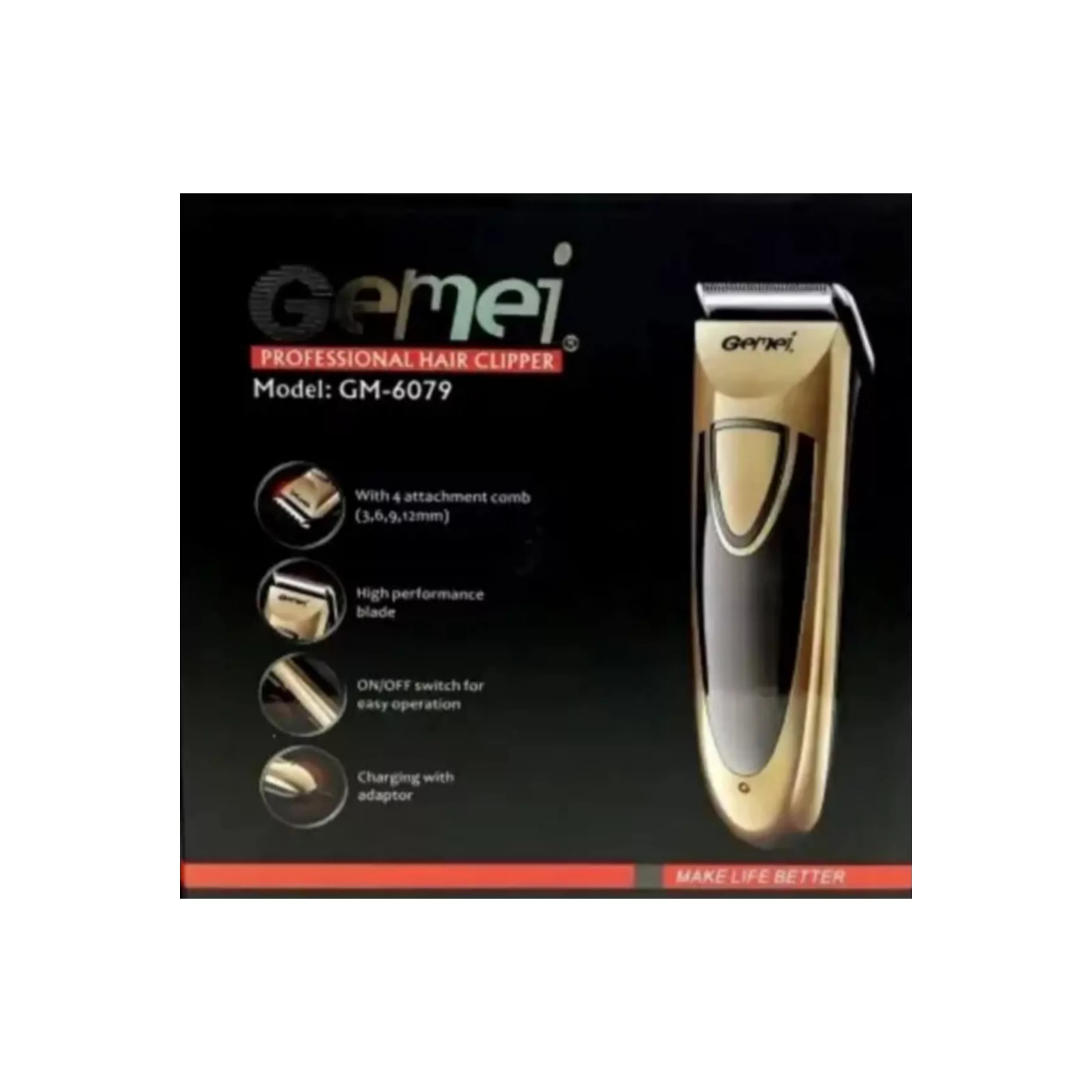 ماشین اصلاح موی سر و صورت شارژی جیمی مدل GM-6079
