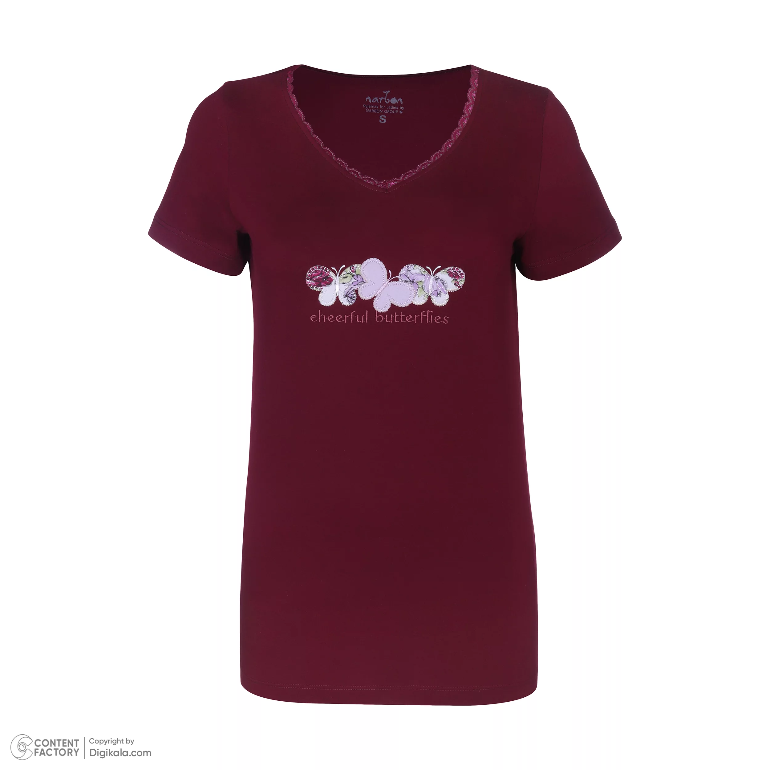 ست تی شرت آستین کوتاه و شلوارک راحتی زنانه ناربن مدل 15211145