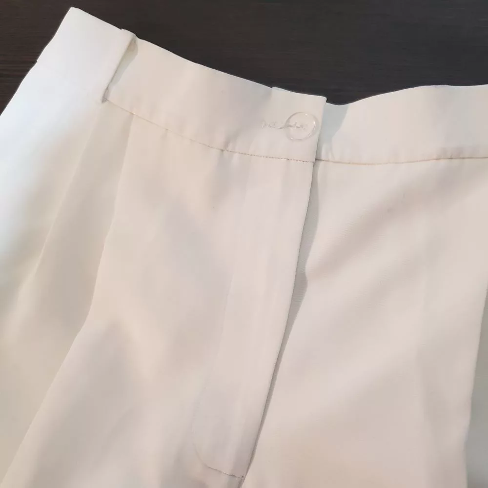 شلوار مجلسی زنانه مدل 100053001 کرپ رنگ شیری