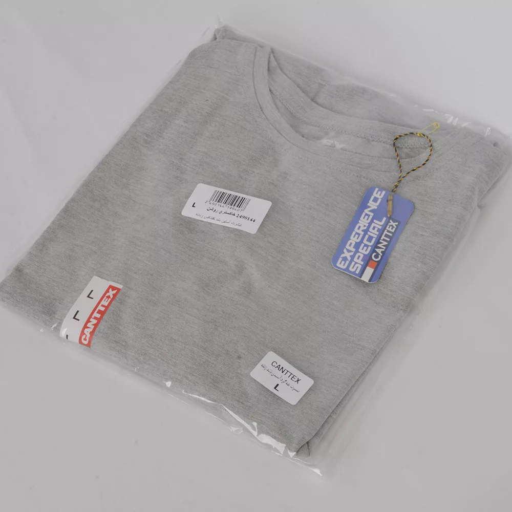 تی شرت آستین بلند زنانه کانتکس مدل 249014419 رنگ طوسی