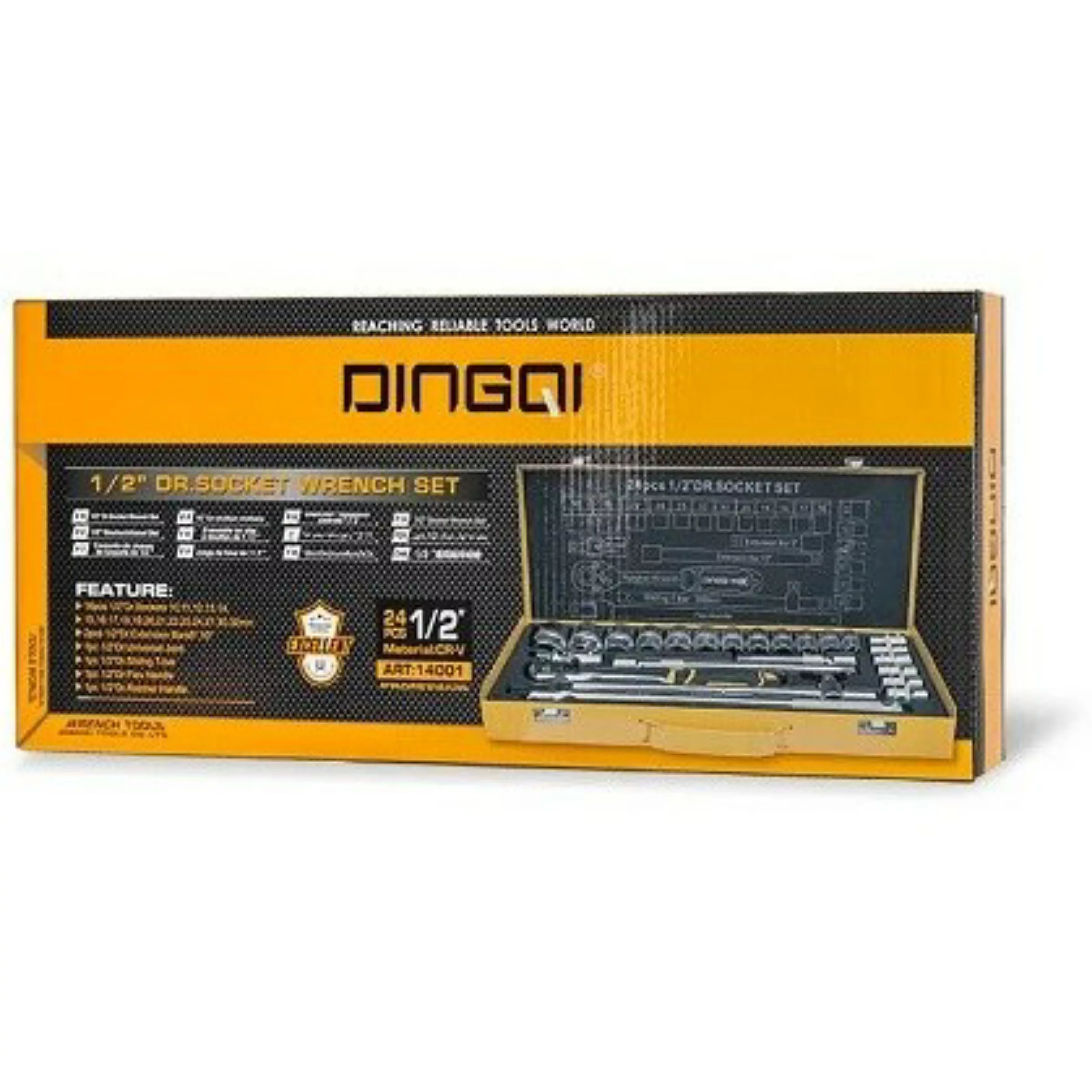 آچار و سری بکس دینگشی مدل 14001 مجموعه 24 عددی