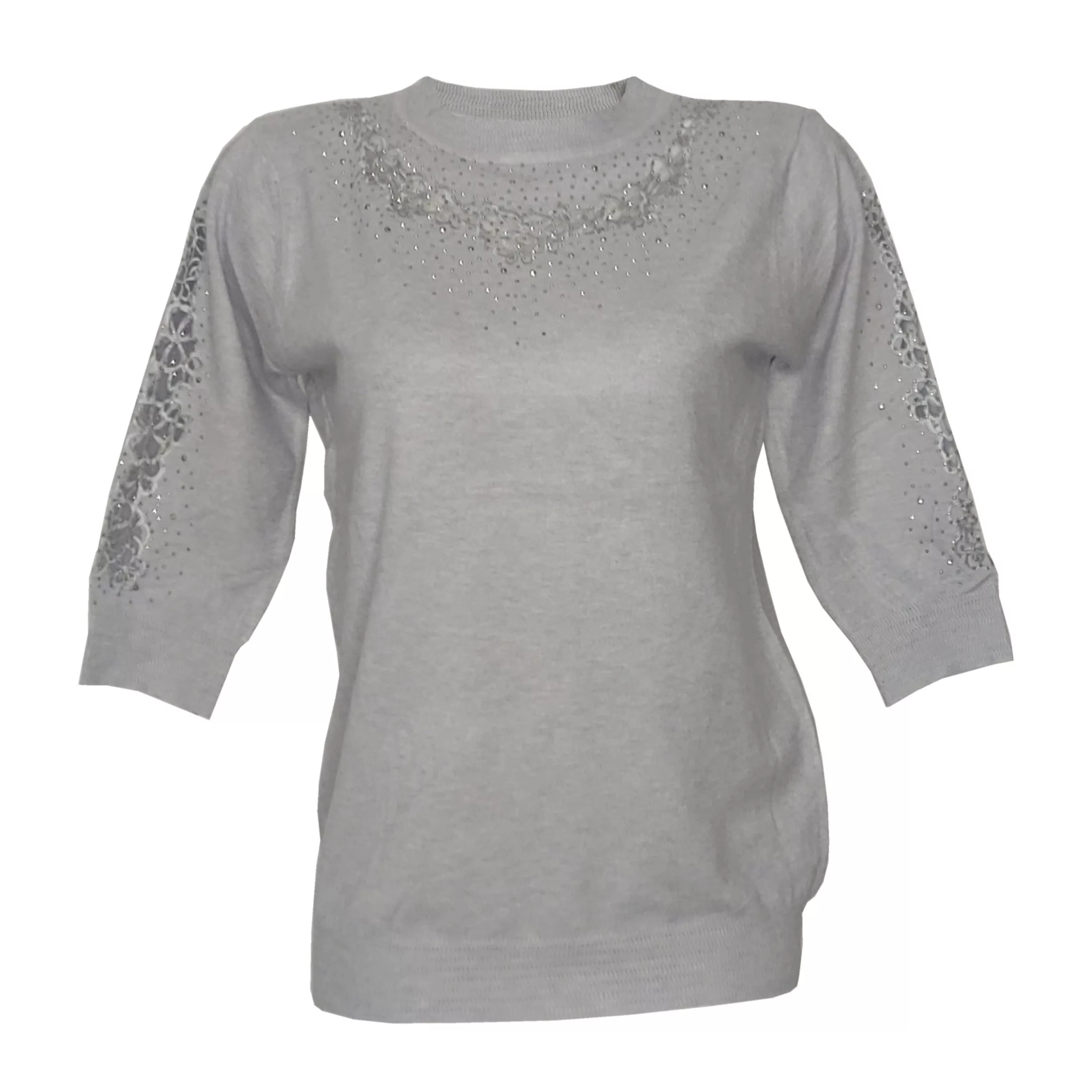 پلیور زنانه مدل گیپوری نگین دار ۲۵۰