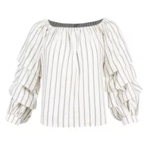 بلوز آستین بلند زنانه سرژه مدل 204655 رنگ کرم