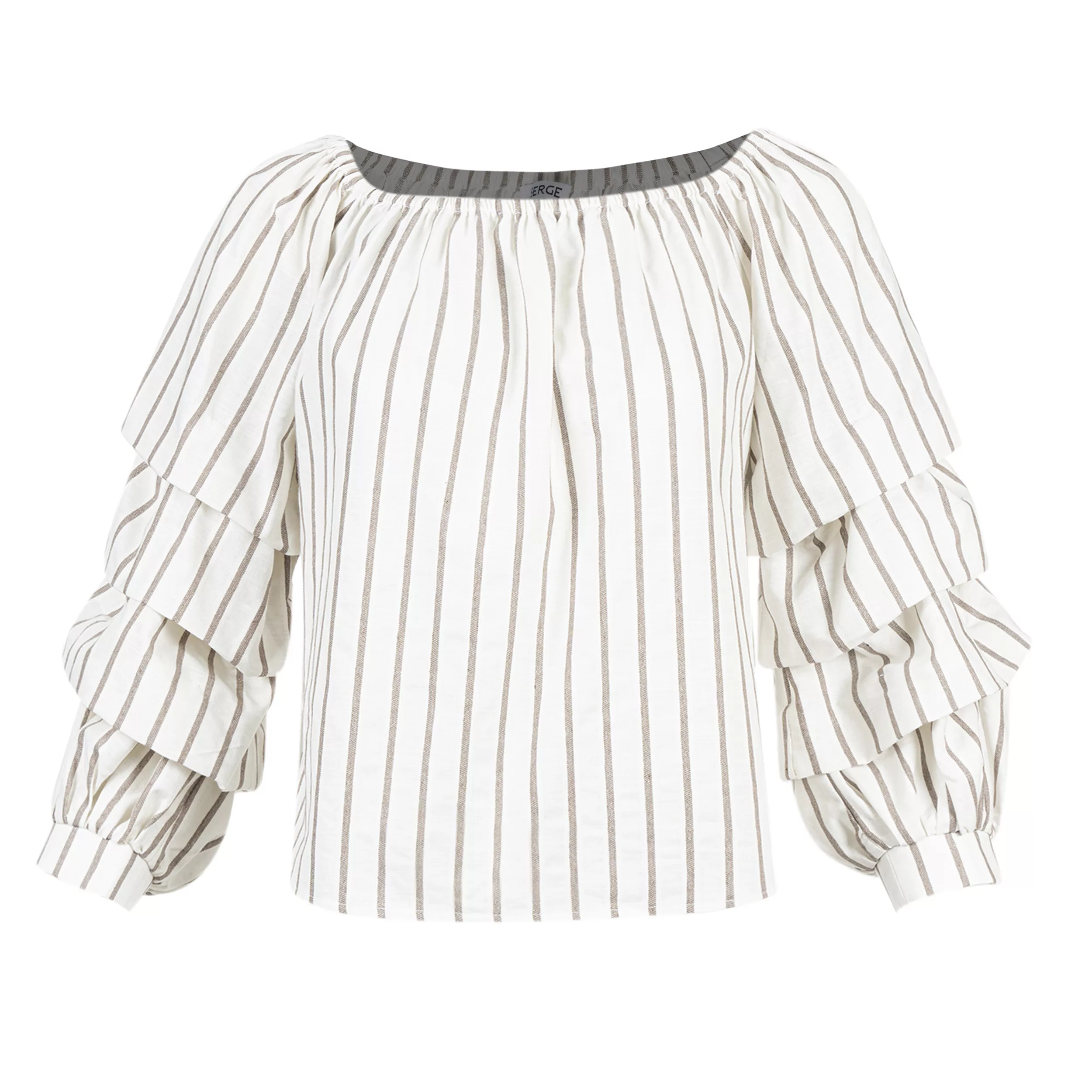 بلوز آستین بلند زنانه سرژه مدل 204655 رنگ کرم