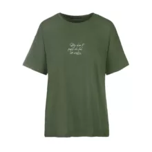 تی شرت آستین کوتاه زنانه مدل SB-SS-2951 رنگ سبز زیتونی