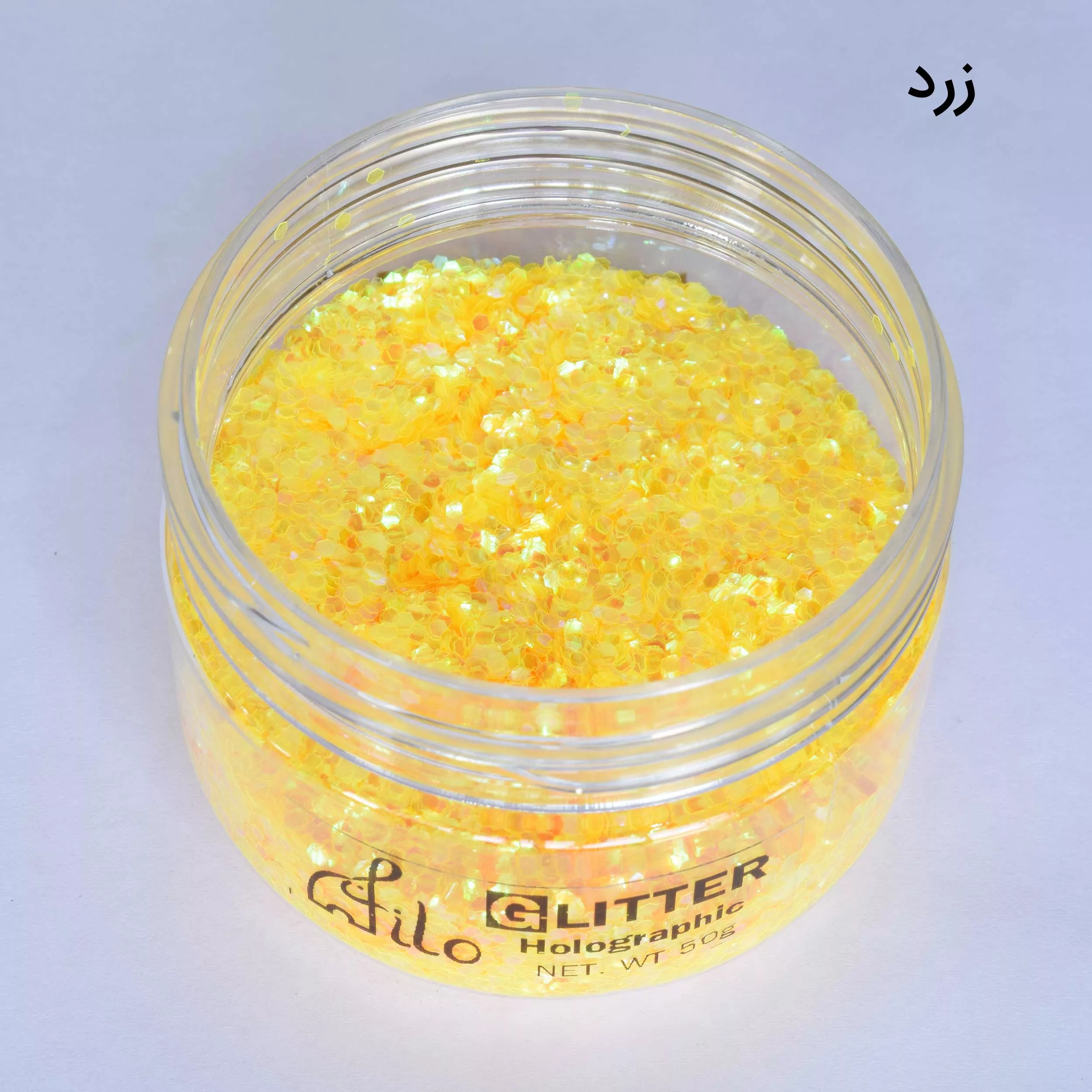 پودر اکلیل رزین اپوکسی فیلو مدل Hexagon 50 حجم 50 میلی لیتر بسته 12 عددی