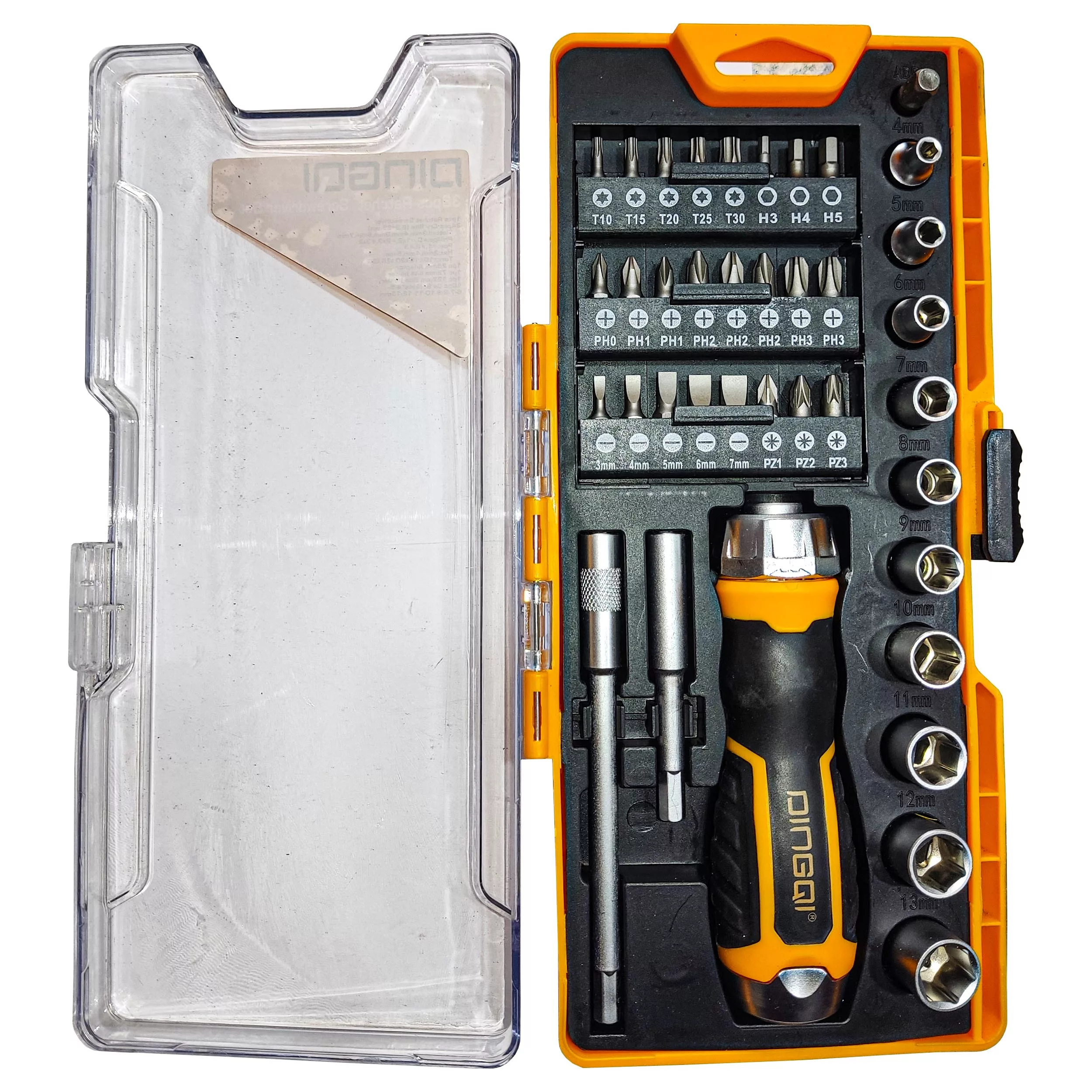 رابط سری پیچ گوشتی و پیچ گوشتی بکسی دینگشی مدل ART: 68638 مجموعه 38 عددی